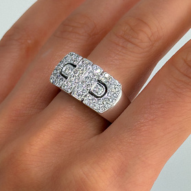 купить Золотое кольцо с бриллиантами 0,71 карат в Москве