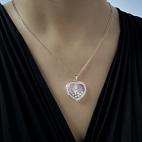 купить Золотая подвеска бренда Chopard Happy Diamonds 799202-5003 в Москве