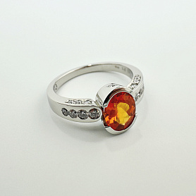 купить Кольцо с спессартином и бриллиантами в Москве