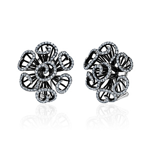 купить Золотые серьги с природными бриллиантами 1,32 Ct в Москве