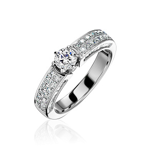 купить Золотое кольцо с природными бриллиантами 0,75 карат в Москве