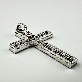 купить Золотая подвеска-крест с природными бриллиантами 2,55 карат в Москве