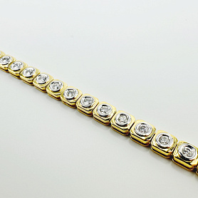 купить Золотой браслет с природными бриллиантами 1,50 карат в Москве