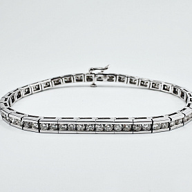 купить Золотой браслет с природными бриллиантами 4 карата в Москве