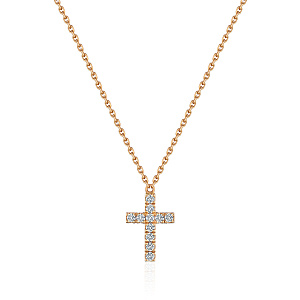 купить Подвеска бренда Cartier Symbol Mini Cross Rose Gold в Москве