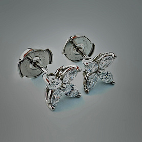 купить Серьги - пусеты бренда Tiffany & Co. Victoria medium в Москве