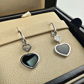 купить Серьги бренда Chopard Happy Hearts оникс в Москве