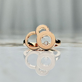 купить Кольцо бренда Chopard Happy Diamonds Happy Bubbles 826982 в Москве