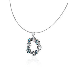 купить Золотая подвеска с топазами и бриллиантами 0,82 карат в Москве