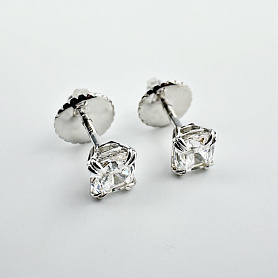 купить Золотые серьги - пусеты с природными бриллиантами 1,40 карат в Москве