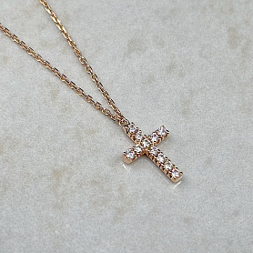 купить Подвеска бренда Cartier Symbol Mini Cross Rose Gold в Москве