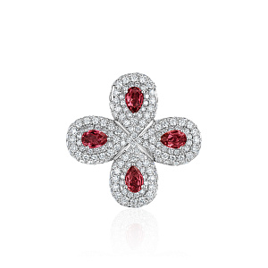 купить Золотая подвеска с природными турмалинами и бриллиантами 3,15 карат в Москве