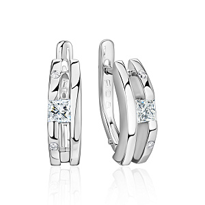 купить Золотые серьги с природными бриллиантами 0,48 карат в Москве