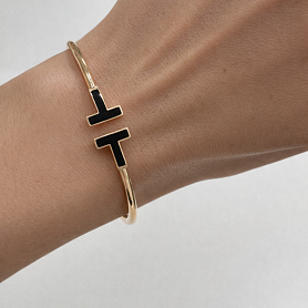 купить Браслет бренда Tiffany&Co. T Wire Onyx 64028685 в Москве