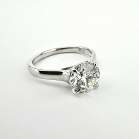 купить Золотое кольцо с природным бриллиантом 1,79 карат в Москве