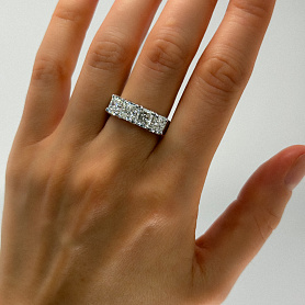 купить Платиновое кольцо с природными бриллиантами 4,05 карат в Москве