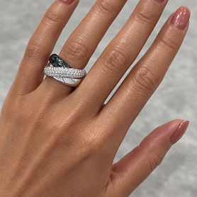 купить Кольцо бренда Cartier Trinity Black Ceramic в Москве