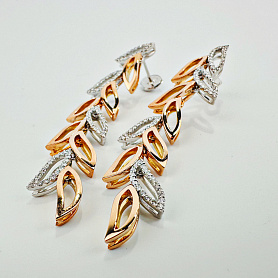 купить Золотые серьги бренда Piero Milano с бриллиантами в Москве