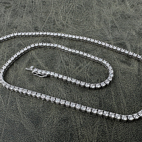 купить Золотое колье-дорожка с природными бриллиантами 10 карат  в Москве