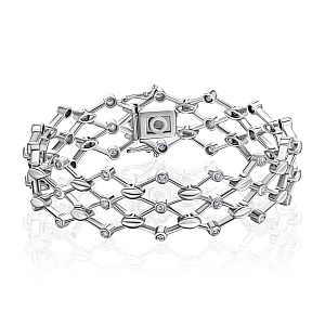 купить Золотой браслет с природными бриллиантами в Москве