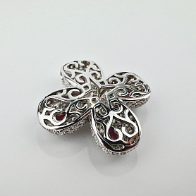 купить Золотая подвеска с природными турмалинами и бриллиантами 3,15 карат в Москве