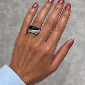 купить Кольцо бренда Cartier Trinity Black Ceramic в Москве
