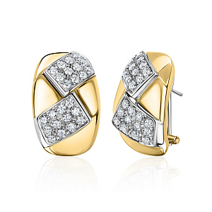 купить Золотые серьги бренда Chimento с бриллиантами винтаж в Москве