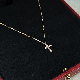 купить Подвеска бренда Cartier Symbol Mini Cross Rose Gold в Москве