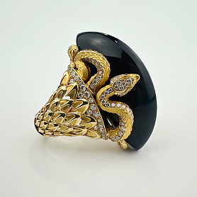 купить Золотое кольцо бренда Carrera Y Carrera SNAKE ABANICO в Москве