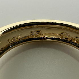 купить Золотое кольцо с бриллиантами и аметистом 18,70 карат в Москве