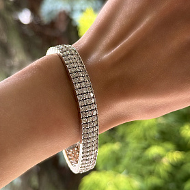 купить Золотой браслет с природными бриллиантами 14,85 карат в Москве