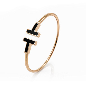 купить Браслет бренда Tiffany&Co. T Wire Onyx 64028685 в Москве