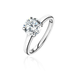 купить Золотое кольцо с природным бриллиантом 1,79 карат в Москве