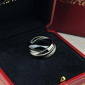 купить Кольцо бренда Cartier Trinity Black Ceramic в Москве