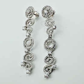 купить Золотые серьги с природными бриллиантами 2,32 карат в Москве