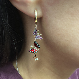 купить Золотые серьги бренда Roberto Bravo в Москве