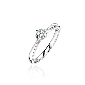 купить Золотое кольцо с природным бриллиантом 0,37 карат в Москве