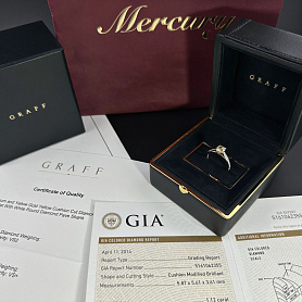 купить Кольцо бренда Graff c бриллиантом 1,12 карат в Москве