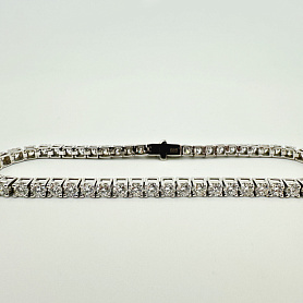 купить Золотой браслет - дорожка с природными бриллиантами 4,50 карат в Москве