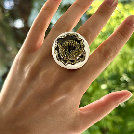 купить Золотое кольцо с природными бриллиантами "Змея" 2,76 карат в Москве