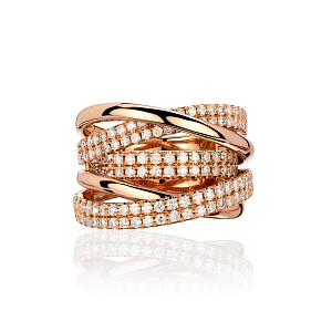 купить Золотое кольцо с природными бриллиантами 1,34 карат  в Москве