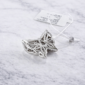 купить Золотая подвеска с бриллиантами "Бабочка" 1,47 карат в Москве