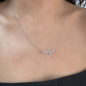 купить Золотой кулон с природными бриллиантами 0,24 карат в Москве