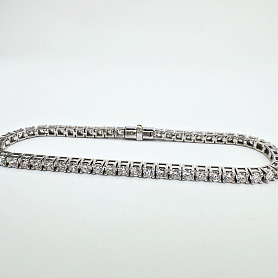 купить Золотой браслет-дорожка с природными бриллиантами 4,62 к-т в Москве