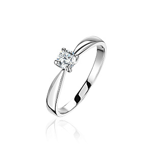 купить Золотое кольцо с бриллиантом 0,25 карат в Москве