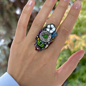 купить Золотое кольцо бренда Roberto Bravo "Sea" в Москве