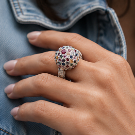 купить Кольцо бренда Ralf Diamonds Colored Stones Diamonds в Москве