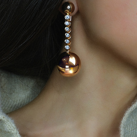 купить Золотые серьги бренда De Grisogono 1BO Boule в Москве