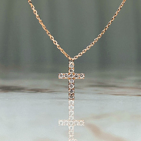 купить Подвеска бренда Cartier Symbol Mini Cross Rose Gold в Москве