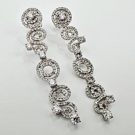 купить Золотые серьги с природными бриллиантами 2,32 карат в Москве